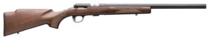 Browning 025253204 T-Bolt Target SR 22 WMR 10+1 20" Matte Blued Heavy Bull Threaded Barrel, Drilled & Tapped Matte Blued Steel Receiver, Grade I Black Walnut Target Style Fixed w/Raised Comb Stock