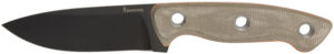 Browning 3220508B Desolation  Small 3.75" Fixed Modified Drop Point Plain Black Powder Coated 440C SS Blade, Tan Micarta Laminate Handle