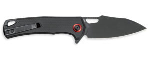 CobraTec Knives CTWOLVERINEGRN Wolverine  3.13" OTF Drop Point Plain Black TiCN D2 Steel Blade, 4.25" Black Textured G10 Handle