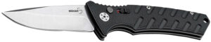 Boker 01BO457 Plus Strike Auto Pocket 3.35" Drop Point Plain Black D2 Steel Blade Aluminum Handle