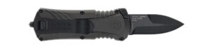 M&P Accessories 1219171 M&P  Compact 1.90" OTF Plain Black Oxide Stainless Steel Blade, Gray/Black Aluminum Handle