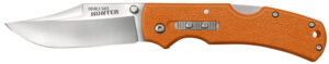 Cold Steel CS23JBZ Double Safe Hunter 3.50" Folding Clip Point Plain Satin 8Cr13MoV SS Blade, 4.88" Blaze Orange Textured GFN Handle