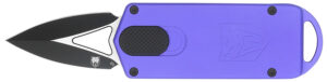 CobraTec Knives CTASPPUR ASP  1.94" OTF Dagger Plain D2 Steel Blade, 3.31" Purple Aluminum Handle