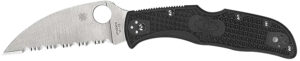 Spyderco C243FPWCBK Endela Lightweight 3.40" Folding Wharncliffe Plain VG-10 SS Blade, Black Textured FRN Handle
