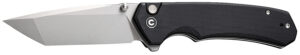 Civivi Knives C19059C-1 Brazen  3.46" Folding Tanto Plain Stonewashed D2 Steel Bladen Black Textured G10 Handle
