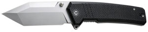 Civivi Knives C23024-1 Bhaltair  3.98" Folding Tanto Plain Stonewashed 14C28N Steel Blade, Black Textured G10 Handle