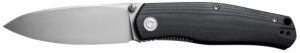 Civivi Knives C22007-1 Sokoke  EDC 3.35" Folding Drop Point Plain Bead Blasted 14C28N Steel Blade, Black G10 Handle