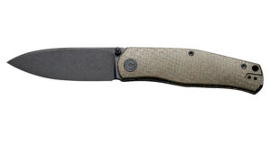 Civivi Knives C22007-2 Sokoke  EDC 3.35" Folding Drop Point Plain Black Stonewashed 14C28N Steel Blade, Green Textured Burlap Micarta Handle
