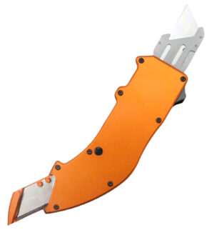 Templar Knife  Squire Utility OTF Razor Plain Orange Anodized 5.38" Aluminum Handle