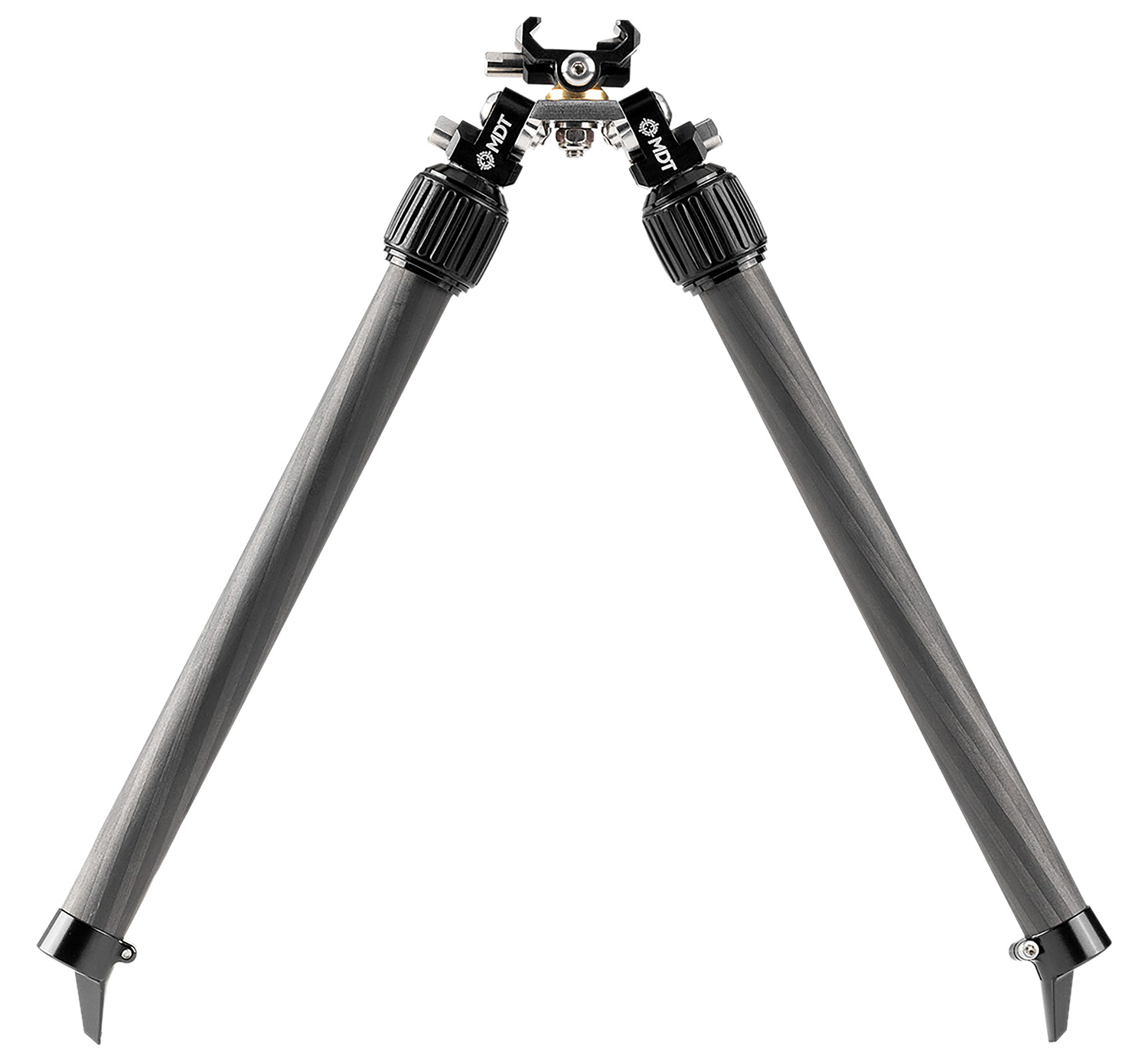 Mdt Sporting Goods Inc 114770BLK BackCountry Bipod 7.50-14.30" High Black Carbon Fiber/Aluminum