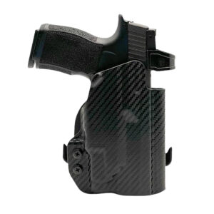 Rounded Gear SSRP365TLR7CFRHOWBPDL  Paddle Holster OWB Black Carbon Fiber Kydex Fits Sig P365 Right Hand