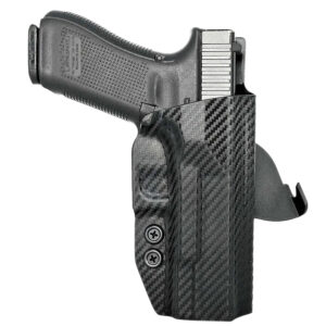 Rounded Gear GLK172231CFRHOWBPDL  Paddle Holster OWB Black Carbon Fiber Kydex Fits Glock 17 Right Hand