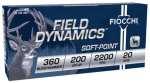 Fiocchi 360BHB Field Dynamics  360Buckhammer 200gr Soft Point 20 Per Box/10 Case
