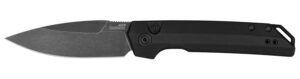 Kershaw 7038G10 Launch Iridium Automatic 3.45" Folding Plain Black Oxide Blackwash CPM MagnaCut Steel Blade, Black Anodized Aluminum/G10 Handle
