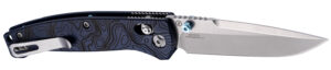 Hogue 24456 Mysto  3.40" Folding Clip Point Plain Black Stonewashed CPM MagnaCut Steel Blade, Maple Valley Richlite Blue Handle