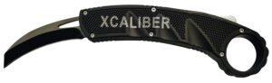 Xcaliber Knife Company  Karambit  3" OTF Reverse Tanto Plain Black 440C SS Blade, 5.75" Aluminum Handle