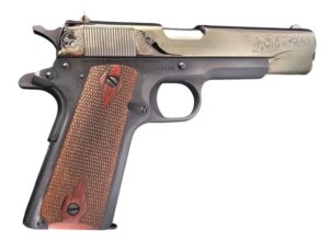 COLT 1911 GOVERNMENT CLASSIC 45ACP 5IN BARREL 7RD BLACK PAVILION GOLD SCROLLED CX007T