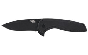 SOG AEGIS FLK 3.25" DROP PT BLK