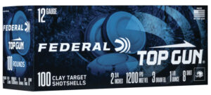 Federal TG121008 Top Gun  12Gauge 2.75" 1 1/8oz 8Shot 100 Per Box/2 Case