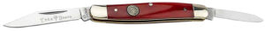 Boker 110844 Pen Knife Traditional Pen/Spear Plain D2 Steel Blade Smooth Red Bone Handle