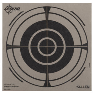 Allen 15794 Thermal Target  Bullseye Hanging Paper 8" x 8" Black/Gray