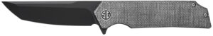 Sig Sauer Knives VA9BB Validus  3.78" Folding Drop Point Plain Black PVD M390 Steel Blade, 4.76" Black Textured G10 Handle