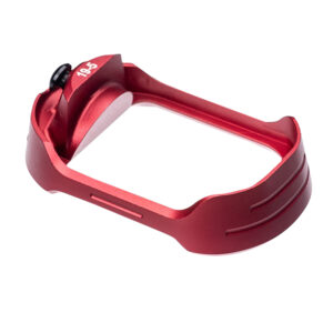 Tyrant CNC TDG19G5MWREDBLKSCREW  Magwell Fits Glock 19 Gen 5 Red Aluminum