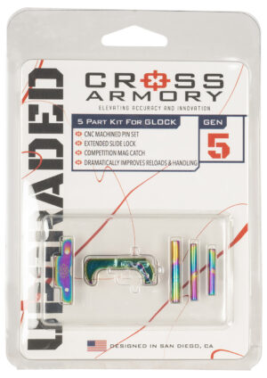 Cross Armory CRG5OKRB 3 Piece Upgrade Kit Glock Gen5 Rainbow Aluminum