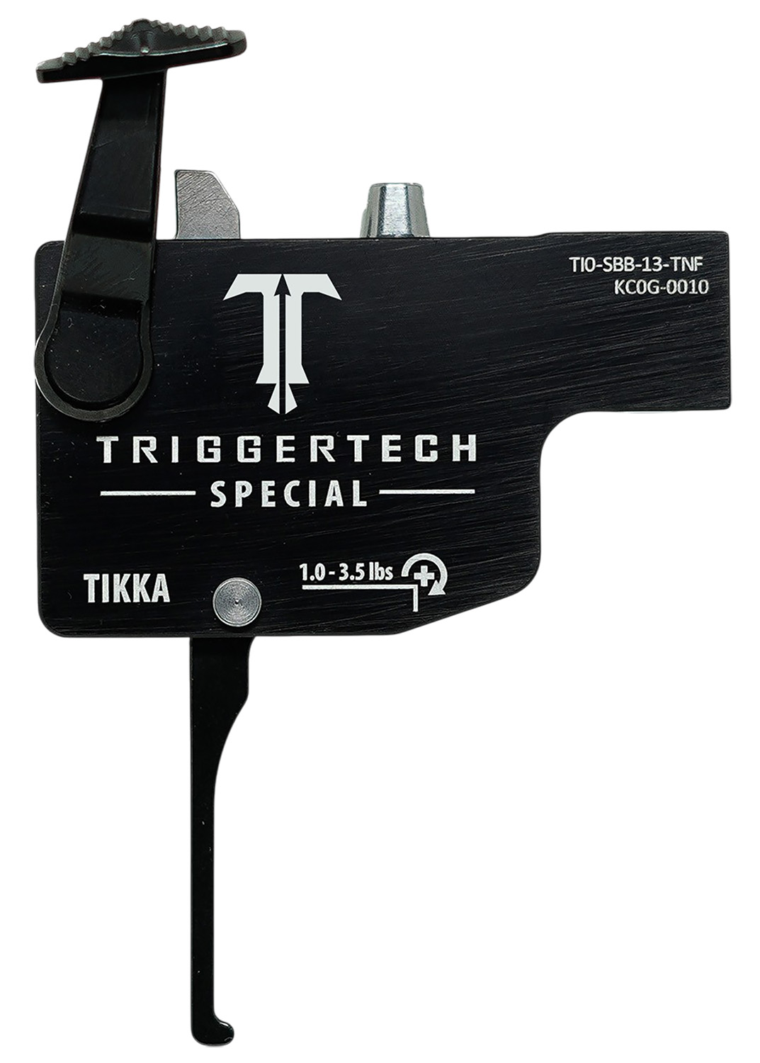 TriggerTech TI0SBB13TNF Diamond Black Flat Lever Fits Tikka Right Hand