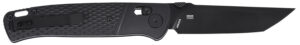 CRKT K431KKP Counterpart  EDC 3.31" Folding Tanto Plain Black Oxide D2 Steel Blade, Black Textured GRN Handle