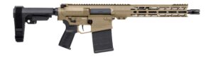 CMMG 33A030C-CT Banshee MK3 8.6 Blackout 20+1 12.50" Black Nitride Threaded Barrel, Coyote Tan Cerakote Aluminum Receiver w/Picatinny Rail, M-LOK Handguard, Black Polymer 6 Position Rip Brace, CMMG Ze