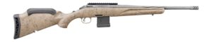 Ruger 46958 American II Ranch 5.56 NATO 10+1 16.10" Cobalt Cerakote Spiral Fluted Threaded Barrel & Alloy Steel Receiver w/Picatinny Rail, Flat Dark Earth Splatter Adj Comb & LOP Synthetic Stock, Left