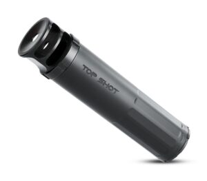 BOSS TOP SHOT -  5/8X24 6.5/6MM COMPACT COMPETITION SILENCER IDEAL FOR PRS NITRIDED STAINLESS CORE MUZZLE BREAK FOR MAXIMUM MUZZLE CONTROL REDUCED SOUND SUPPRESSION TS-15060-65-SS-58-BR-BLK