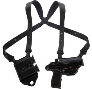 Galco MCII894RB Miami Classic II Shoulder System Shoulder Fits Chest Up To 56"/Sig P365 X Macro Black Steerhide  Right Hand