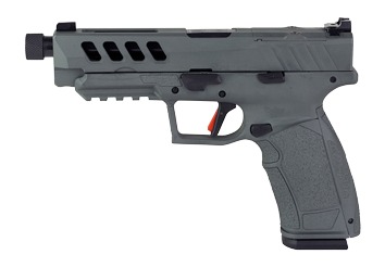 Tisas Arms 15000209 PX-9 Night Stalker 9mm Luger 20+1 5.10" Black Threaded Barrel, Gray Cerakote Carbon Steel Lightening Cut/Optic Cut/Serrated Slide, Gray Cerakote Polymer Frame w/Picatinny Rail, Rub