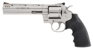 Colt Mfg GRIZZLYSP6RTS Grizzly  357 Mag 6 Shot 6" Stainless Ported Vent Rib Barrel, Stainless Unfluted Cylinder, Stainless Stainless Steel Frame, Black Hogue Overmolded Grip, Exposed Hammer