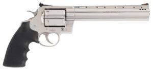 Colt Mfg KODIAKSP8RTS Kodiak  44 Mag 6 Shot 8" Stainless Ported Vent Rib Barrel, Stainless Unfluted Cylinder & Stainless Steel Frame, Black Rubber Grip, Exposed Hammer