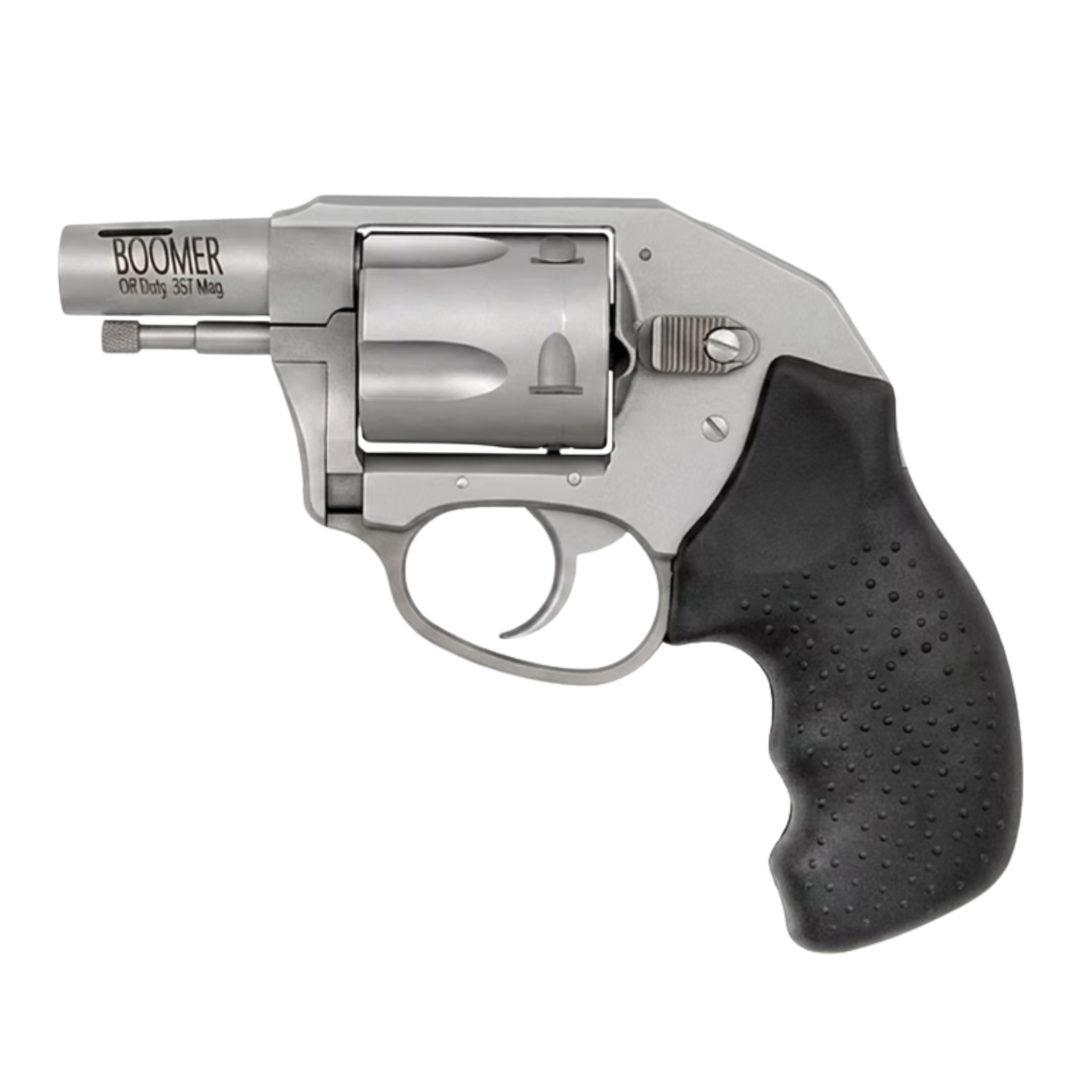CHARTER ARMS BOOMER 357 MAG 2IN BARREL 5RD STAINLESS STEEL COMPACT RUBBER GRIP CONCEALED HAMMER 73559