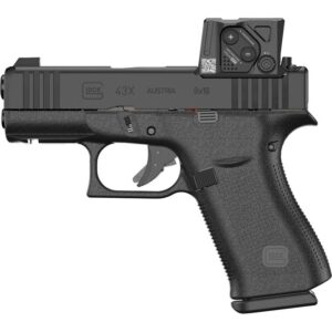GLOCK  43X  MOS8  9MM  3.4IN  BARREL  15RD  BLACK  MOS8  FS  AIMPOINT  COA  BOF/UCSR  5.5LB  PX4350B03FRMOS8A4