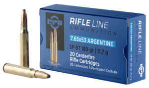 PPU PP7AS Metric Rifle  7.65x53mmArgentine 180gr Soft Point Boat Tail 20 Per Box/10 Case