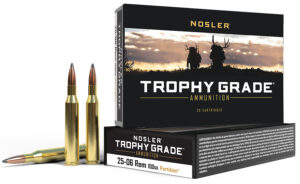 Nosler 60005 Trophy Grade  25-06Rem 100gr Nosler Spitzer Partition 20 Per Box/10 Case