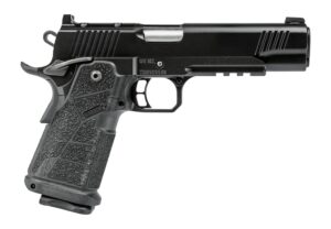 Kimber Mfg, Inc 3600303 DS Warrior 10mm Auto 18+1 5" Matte Stainless Barrel, KimPro Black Optic Cut/Serrated Slide, Black Stainless Steel Frame w/Beavertail & Picatinny Rail, Black Carbon Fiber Grip,