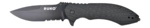 RUKO RUK0182SBBK  440C 3-1/4"SERRATED FOLDING BBPS