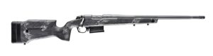 Bergara Rifles B14S756 B-14 Crest 450 Bushmaster 5+1 20" Sniper Gray Cerakote Fluted Threaded Barrel, Sniper Gray Cerakote Steel Drilled & Tapped Receiver, Fixed Carbon Fiber w/Black & Gray Sponge Acc