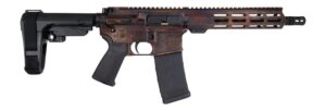 Shark Coast Tactical SCC07275RUST-P Rust 5.56 NATO 30+1 10.50" Black Nitride Threaded Barrel, Aluminum Receiver w/Picatinny Rail, M-LOK Handguard, Polymer SB Tactical SBA3 Brace, Magpul MOE Grip, Righ