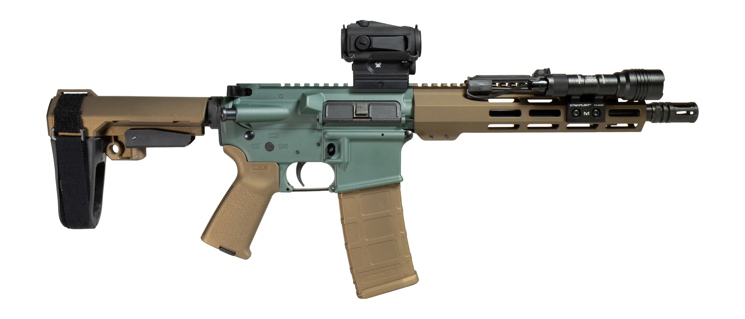 Shark Coast Tactical Goblin Bundle AR15 300BO 10" SBA3, Streamlight ProTac Light 2, Vortex Crossfire SCC06568GOB300-P